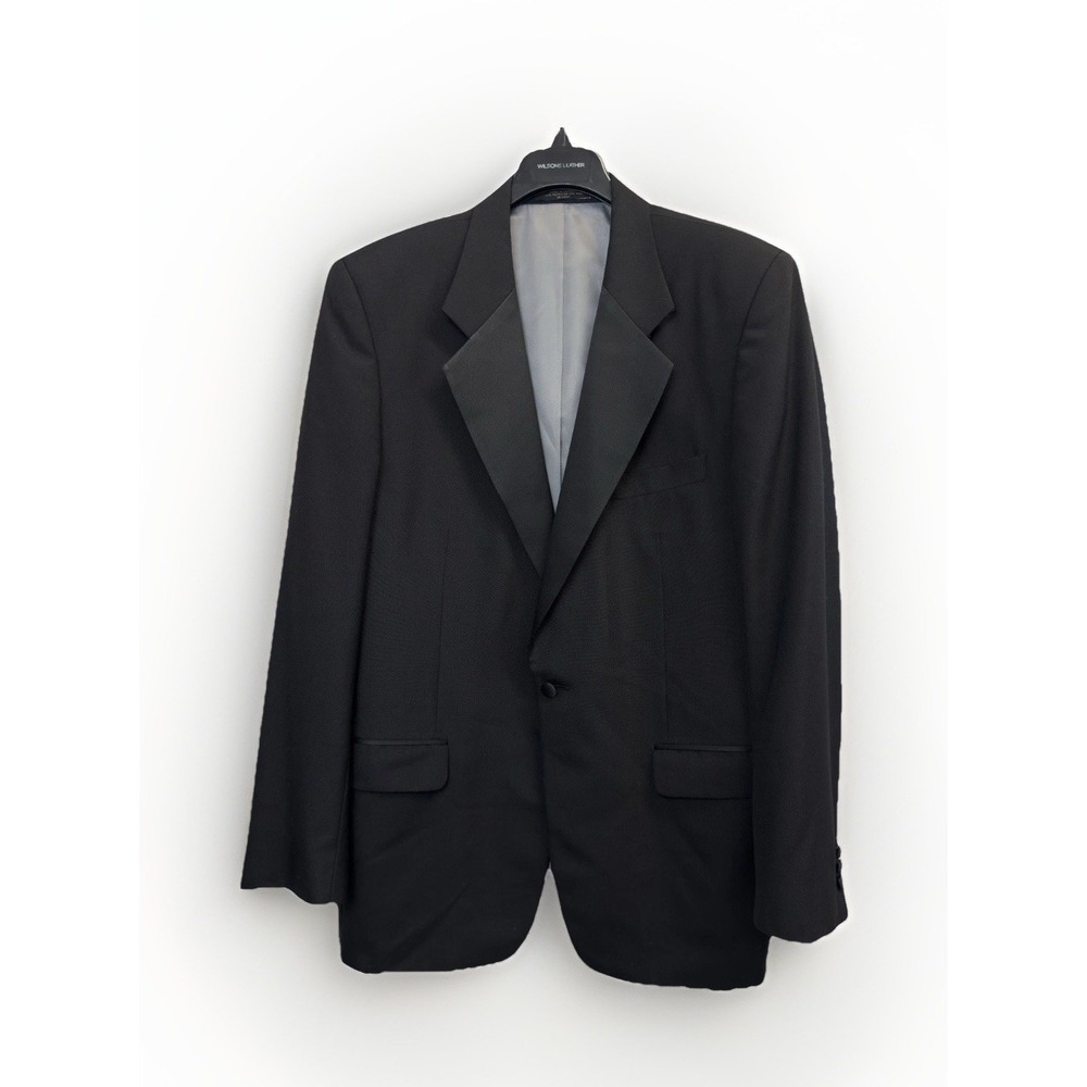 Dario Di Napoli Mens 46XL Black Single Button‎ Tuxedo Jacket Wool Blend Jacket